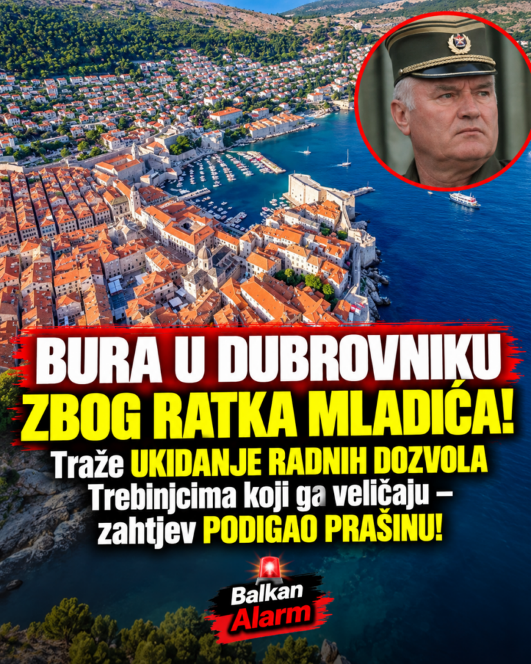BURA U DUBROVNIKU ZBOG RATKA MLADIĆA! Traže UKIDANJE RADNIH DOZVOLA Trebinjcima koji ga veličaju – zahtjev PODIGAO PRAŠINU!