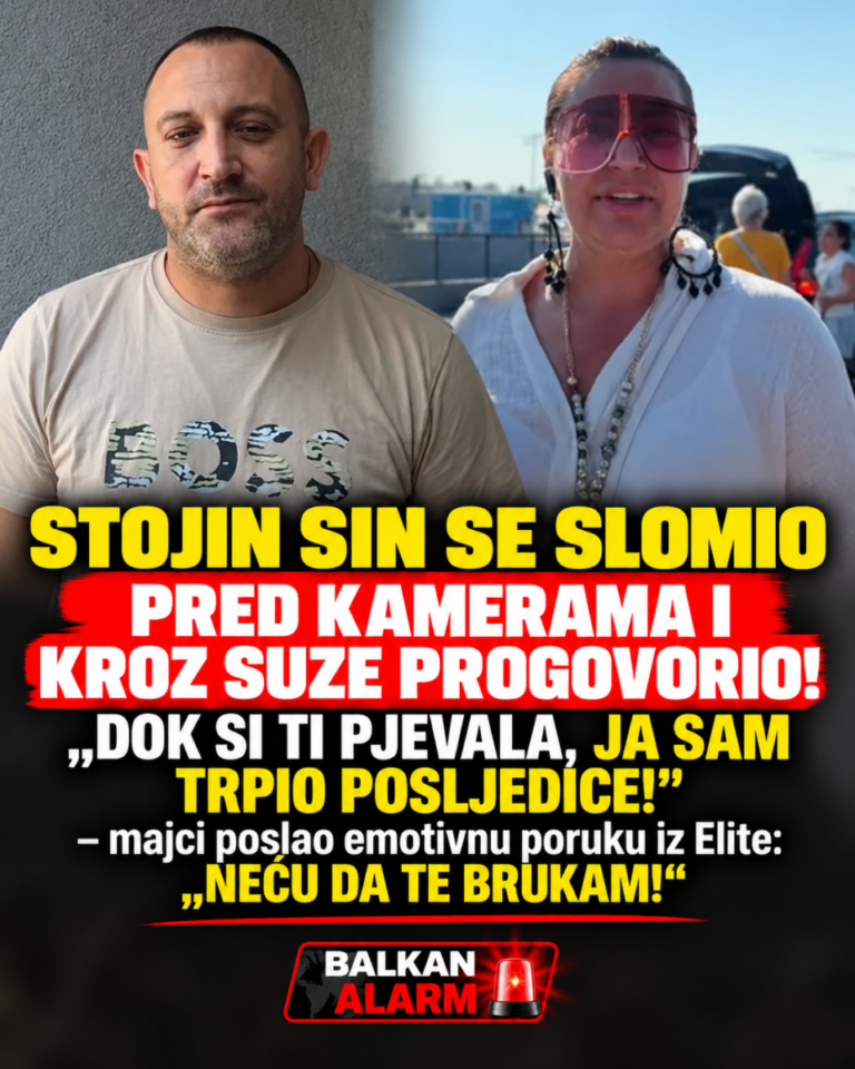 STOJIN SIN SE SLOMIO PRED KAMERAMA I KROZ SUZE PROGOVORIO! „DOK SI TI PJEVALA, JA SAM TRPIO POSLJEDICE!“ – majci poslao emotivnu poruku iz Elite: „NEĆU DA TE BRUKAM!“
