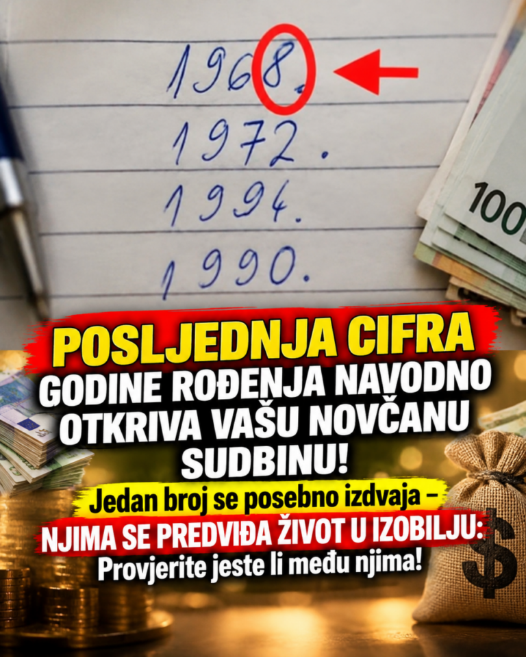 POSLJEDNJA CIFRA GODINE ROĐENJA NAVODNO OTKRIVA VAŠU NOVČANU SUDBINU! Jedan broj se posebno izdvaja – NJIMA SE PREDVIĐA ŽIVOT U IZOBILJU: Provjerite jeste li među njima!