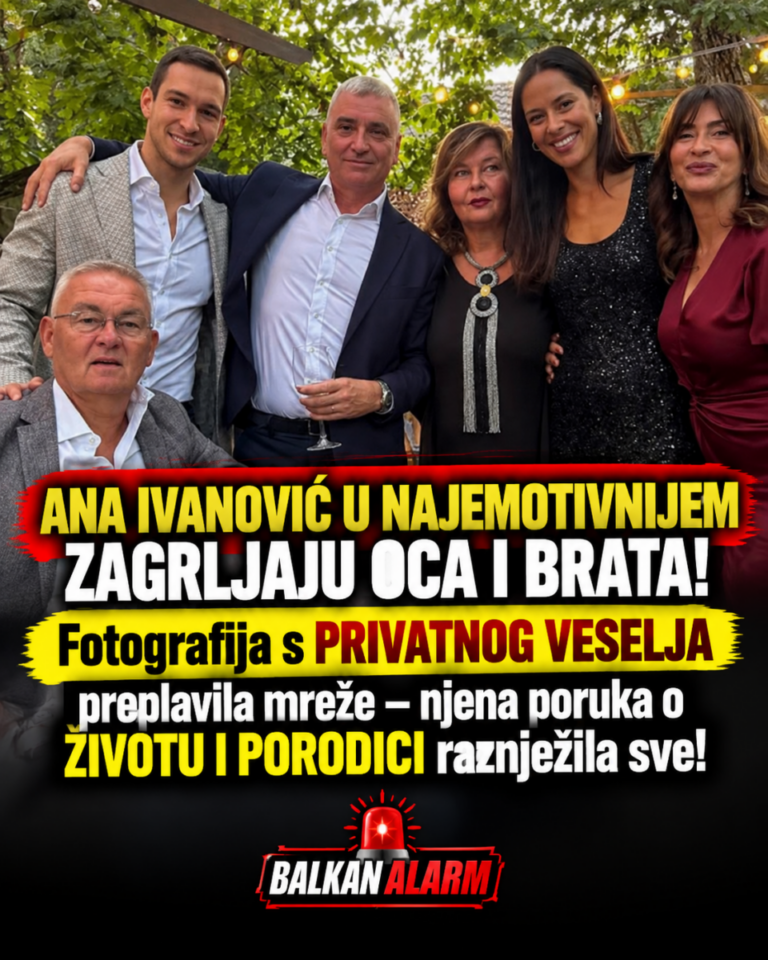 ANA IVANOVIĆ U NAJEMOTIVNIJEM ZAGRLJAJU OCA I BRATA! Fotografija s PRIVATNOG VESELJA preplavila mreže – njena poruka o ŽIVOTU I PORODICI raznježila sve!
