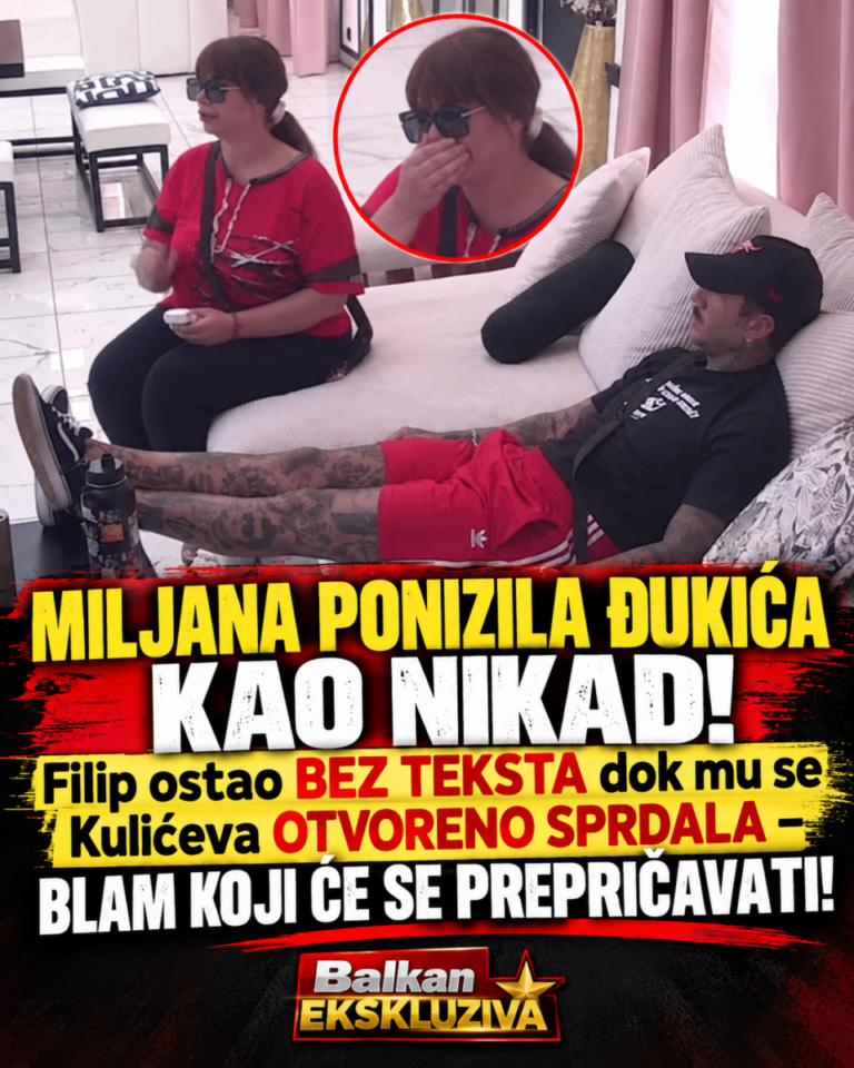 MILJANA PONIZILA ĐUKIĆA KAO NIKAD! Filip ostao BEZ TEKSTA dok mu se Kulićeva OTVORENO SPRDALA – BLAM KOJI ĆE SE PREPRIČAVATI!