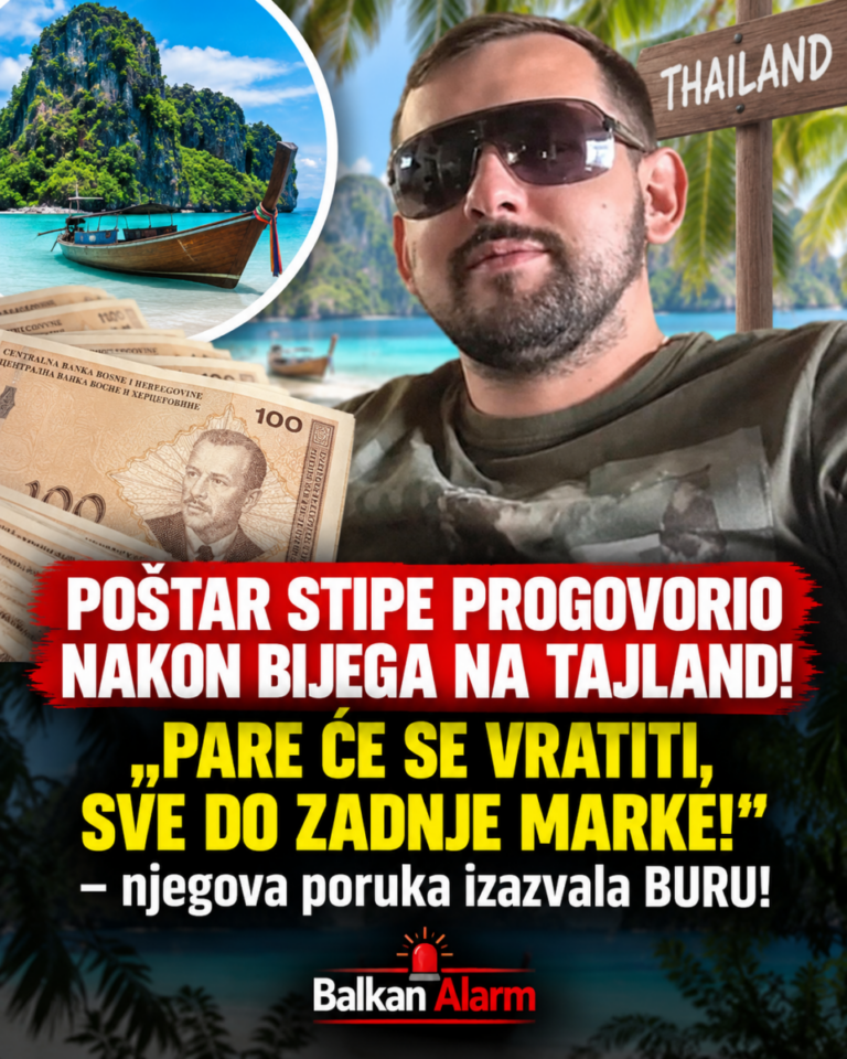 POŠTAR STIPE PROGOVORIO NAKON BIJEGA NA TAJLAND! „PARE ĆE SE VRATITI, SVE DO ZADNJE MARKE!“ – njegova poruka izazvala BURU!