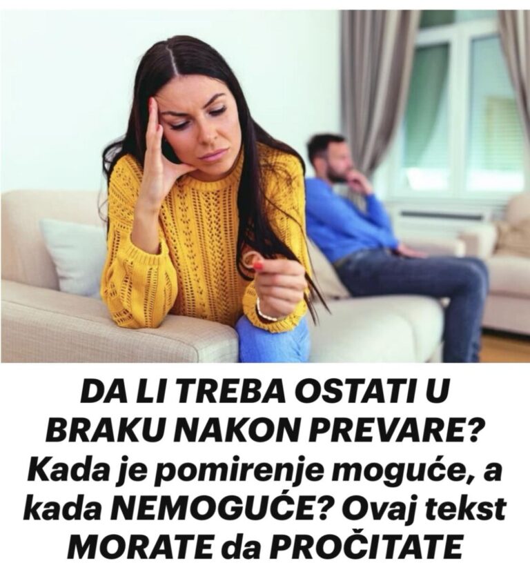 DA LI TREBA OSTATI U BRAKU NAKON PREVARE? Kada je pomirenje moguće, a kada NEMOGUĆE? Ovaj tekst MORATE da PROČITATE