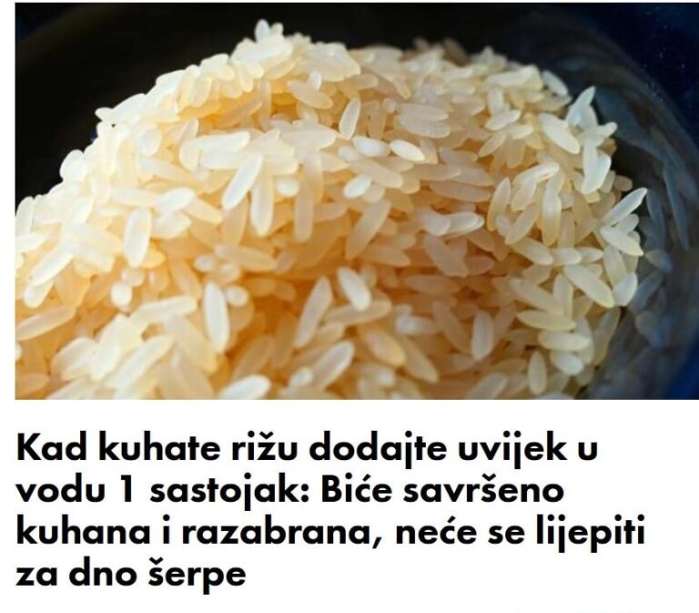 Kad kuhate rižu dodajte uvijek u vodu 1 sastojak: Biće savršeno kuhana i razabrana, neće se…