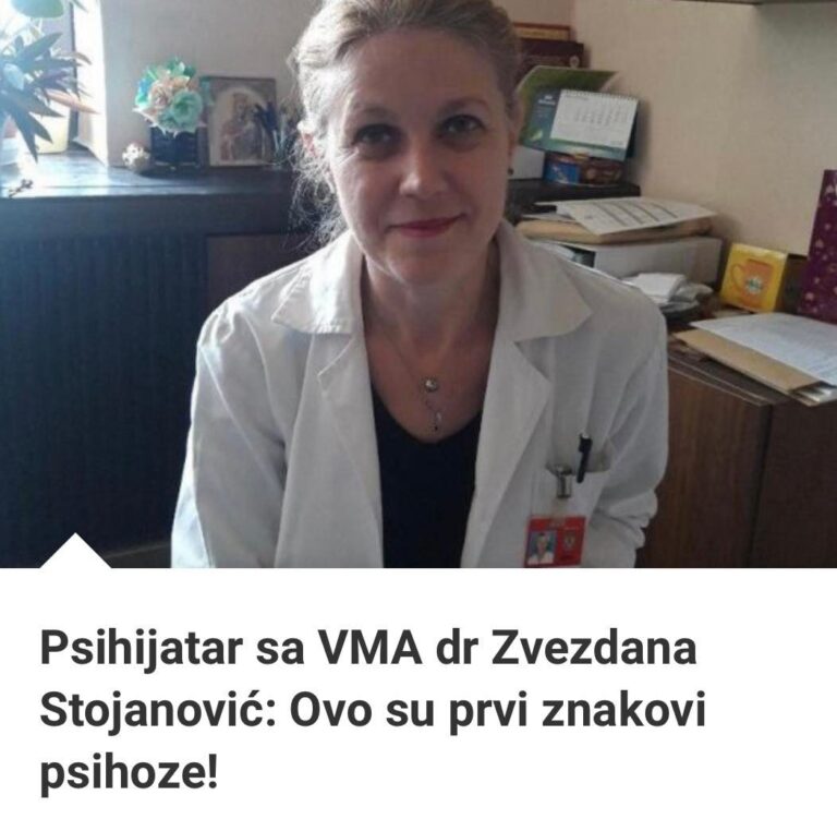 Psihijatar sa VMA dr Zvezdana Stojanović: Ovo su prvi znakovi psihoze!