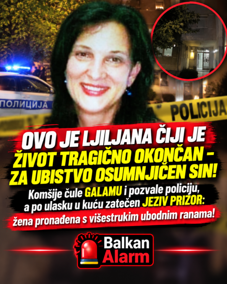 OVO JE LJILJANA ČIJI JE ŽIVOT TRAGIČNO OKONČAN – ZA UBISTVO OSUMNJIČEN SIN! Komšije čule GALAMU i pozvale policiju, a po ulasku u kuću zatečen JEZIV PRIZOR: žena pronađena s višestrukim ubodnim ranama!