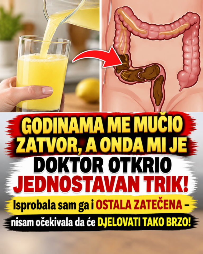 GODINAMA ME MUČIO ZATVOR, A ONDA MI JE DOKTOR OTKRIO JEDNOSTAVAN TRIK! Isprobala sam ga i OSTALA ZATEČENA – nisam očekivala da će DJELOVATI TAKO BRZO!