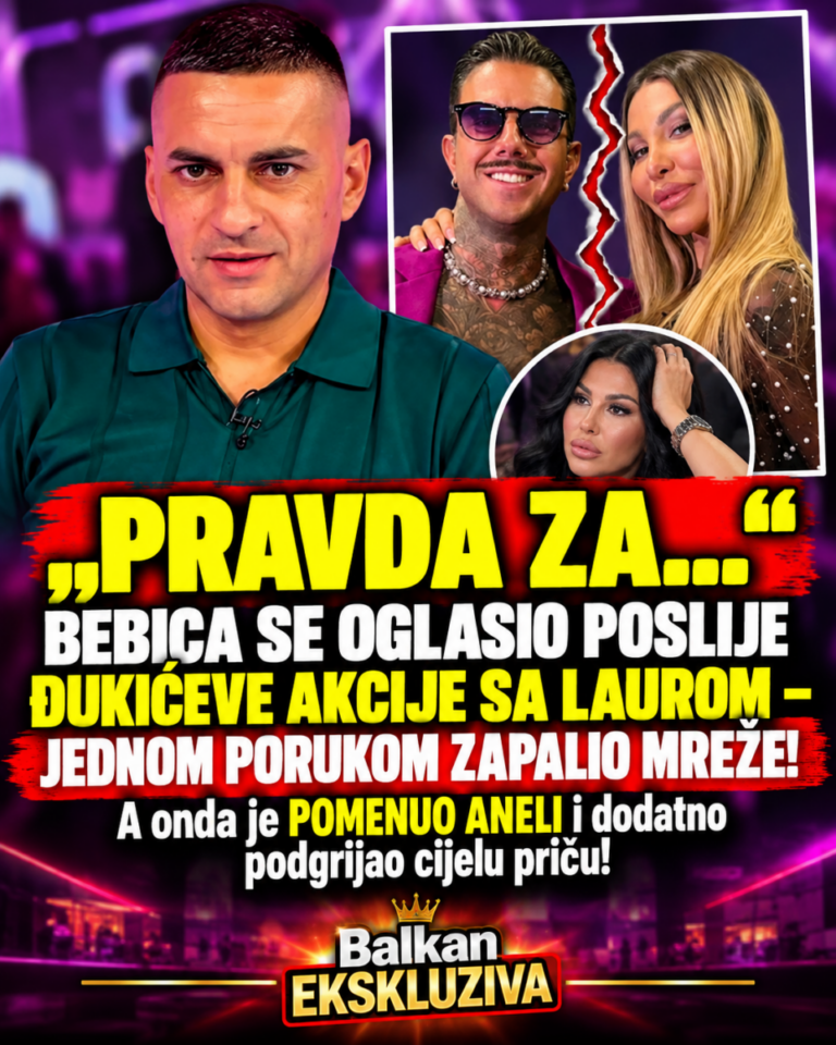 „PRAVDA ZA…“ BEBICA SE OGLASIO POSLIJE ĐUKIĆEVE AKCIJE SA LAUROM – JEDNOM PORUKOM ZAPALIO MREŽE! A onda je POMENUO ANELI i dodatno podgrijao cijelu priču!