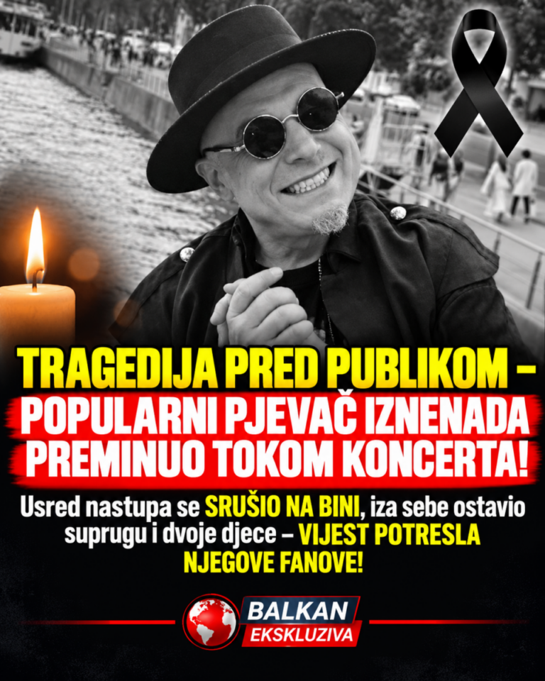 TRAGEDIJA PRED PUBLIKOM – POPULARNI PJEVAČ IZNENADA PREMINUO TOKOM KONCERTA! Usred nastupa se SRUŠIO NA BINI, iza sebe ostavio suprugu i dvoje djece – VIJEST POTRESLA NJEGOVE FANOVE!