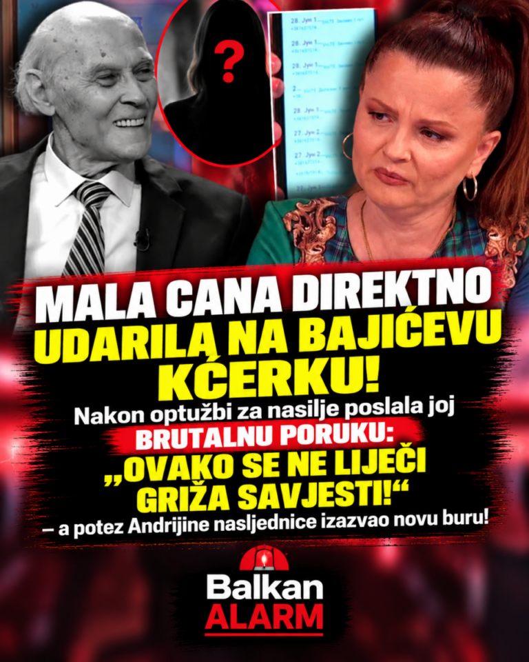 MALA CANA DIREKTNO UDARILA NA BAJIĆEVU KĆERKU! Nakon optužbi za nasilje poslala joj BRUTALNU PORUKU: „OVAKO SE NE LIJEČI GRIŽA SAVJESTI!“ – a potez Andrijine nasljednice izazvao novu buru!