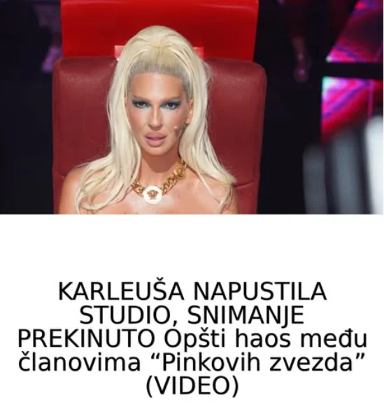 KARLEUŠA NAPUSTILA STUDIO, SNIMANJE PREKINUTO Opšti haos među članovima “Pinkovih zvezda” (VIDEO)
