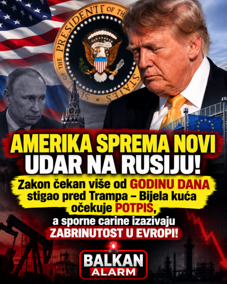 AMERIKA SPREMA NOVI UDAR NA RUSIJU! Zakon čekan više od GODINU DANA stigao pred Trampa – Bijela kuća očekuje POTPIS, a sporne carine izazivaju ZABRINUTOST U EVROPI!