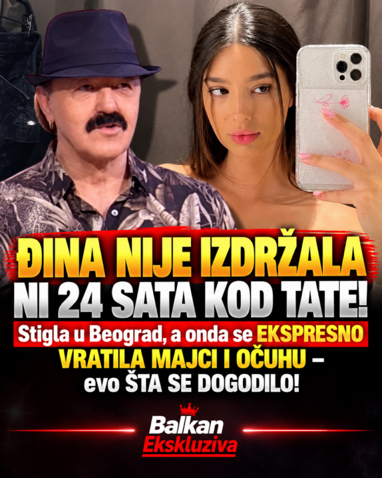 ĐINA NIJE IZDRŽALA NI 24 SATA KOD TATE! Stigla u Beograd, a onda se EKSPRESNO VRATILA MAJCI I OČUHU – evo ŠTA SE DOGODILO!