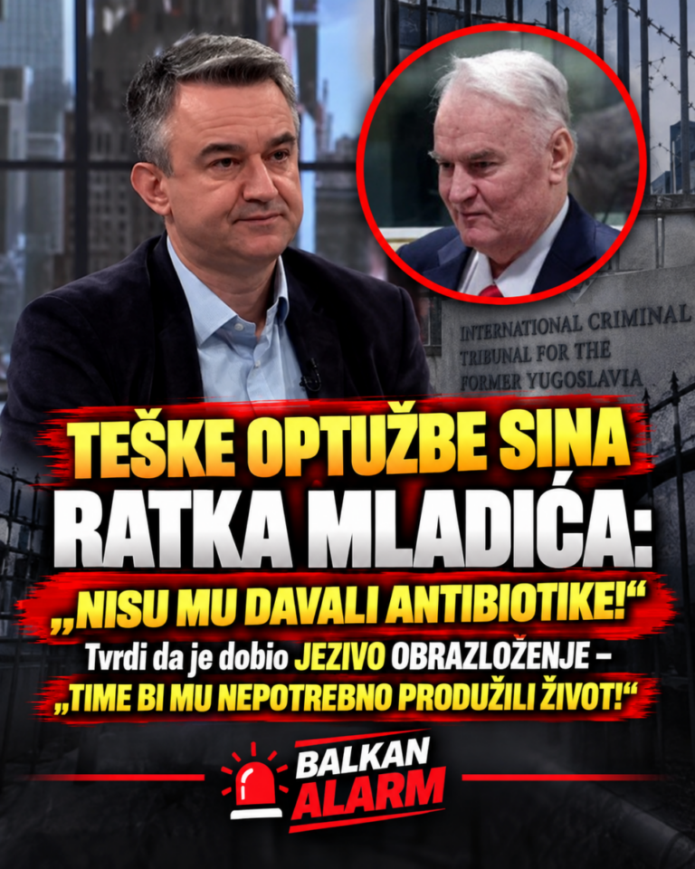 TEŠKE OPTUŽBE SINA RATKA MLADIĆA: „NISU MU DAVALI ANTIBIOTIKE!“ Tvrdi da je dobio JEZIVO OBRAZLOŽENJE – „TIME BI MU NEPOTREBNO PRODUŽILI ŽIVOT!“