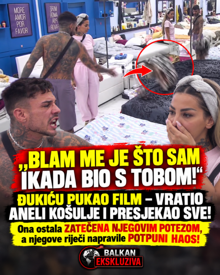 BLAM ME JE ŠTO SAM IKADA BIO S TOBOM!“ ĐUKIĆU PUKAO FILM – VRATIO ANELI KOŠULJE I PRESJEKAO SVE! Ona ostala ZATEČENA NJEGOVIM POTEZOM, a njegove riječi napravile POTPUNI HAOS!