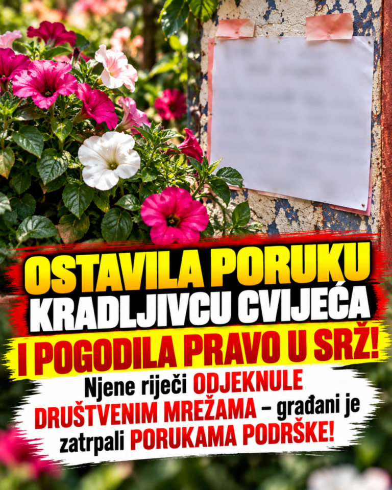 OSTAVILA PORUKU KRADLJIVCU CVIJEĆA I POGODILA PRAVO U SRŽ! Njene riječi ODJEKNULE DRUŠTVENIM MREŽAMA – građani je zatrpali PORUKAMA PODRŠKE!