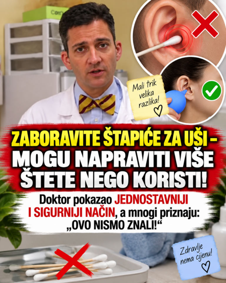 ZABORAVITE ŠTAPIĆE ZA UŠI – MOGU NAPRAVITI VIŠE ŠTETE NEGO KORISTI! Doktor pokazao JEDNOSTAVNIJI I SIGURNIJI NAČIN, a mnogi priznaju: „OVO NISMO ZNALI!“