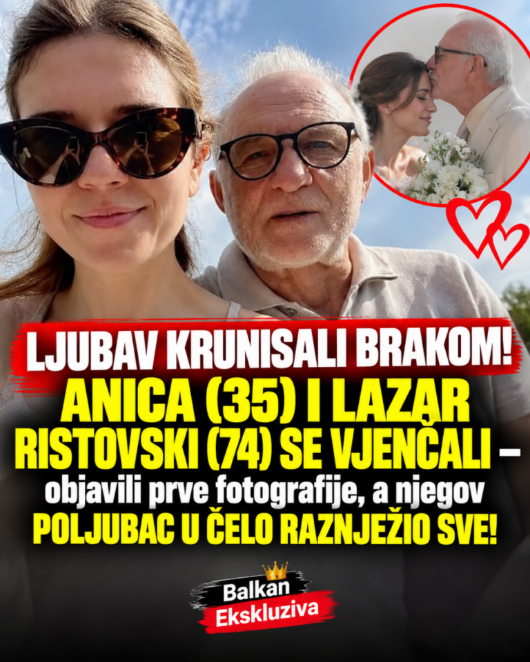 LJUBAV KRUNISALI BRAKOM! ANICA (35) I LAZAR RISTOVSKI (74) SE VJENČALI – objavili prve fotografije, a njegov POLJUBAC U ČELO RAZNJEŽIO SVE!