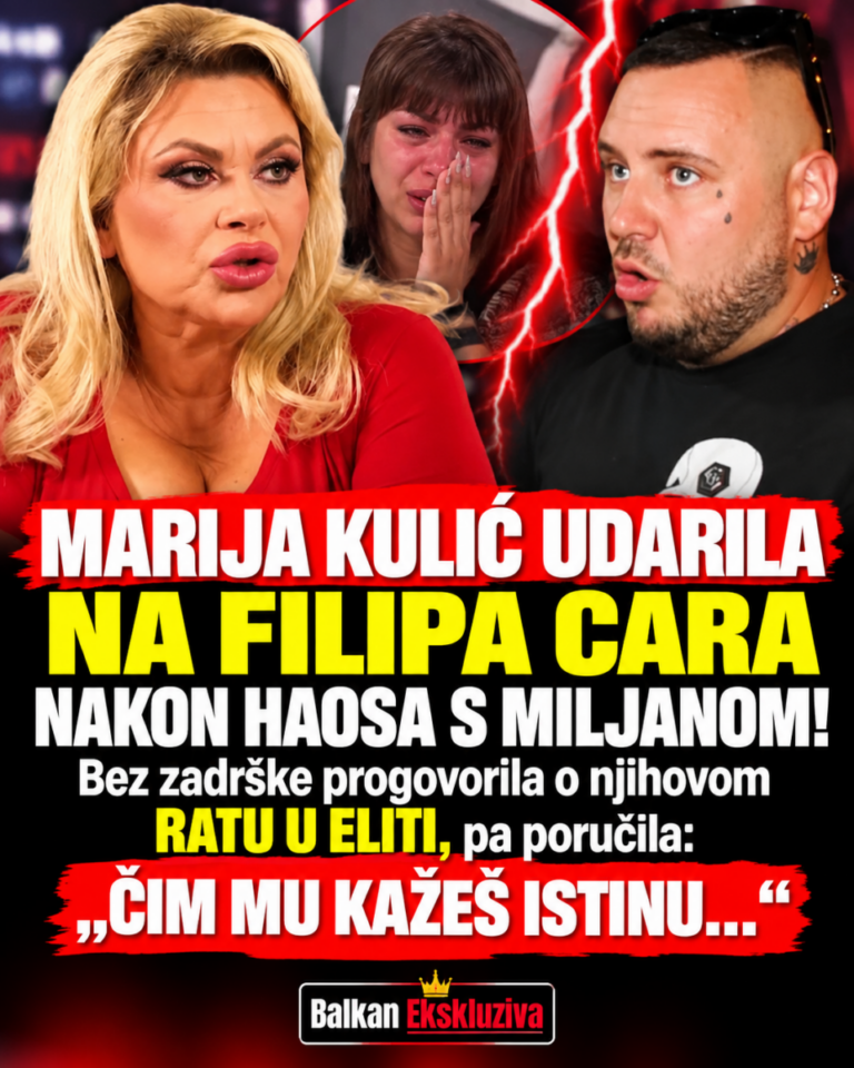 MARIJA KULIĆ UDARILA NA FILIPA CARA NAKON HAOSA S MILJANOM! Bez zadrške progovorila o njihovom RATU U ELITI, pa poručila: „ČIM MU KAŽEŠ ISTINU…“