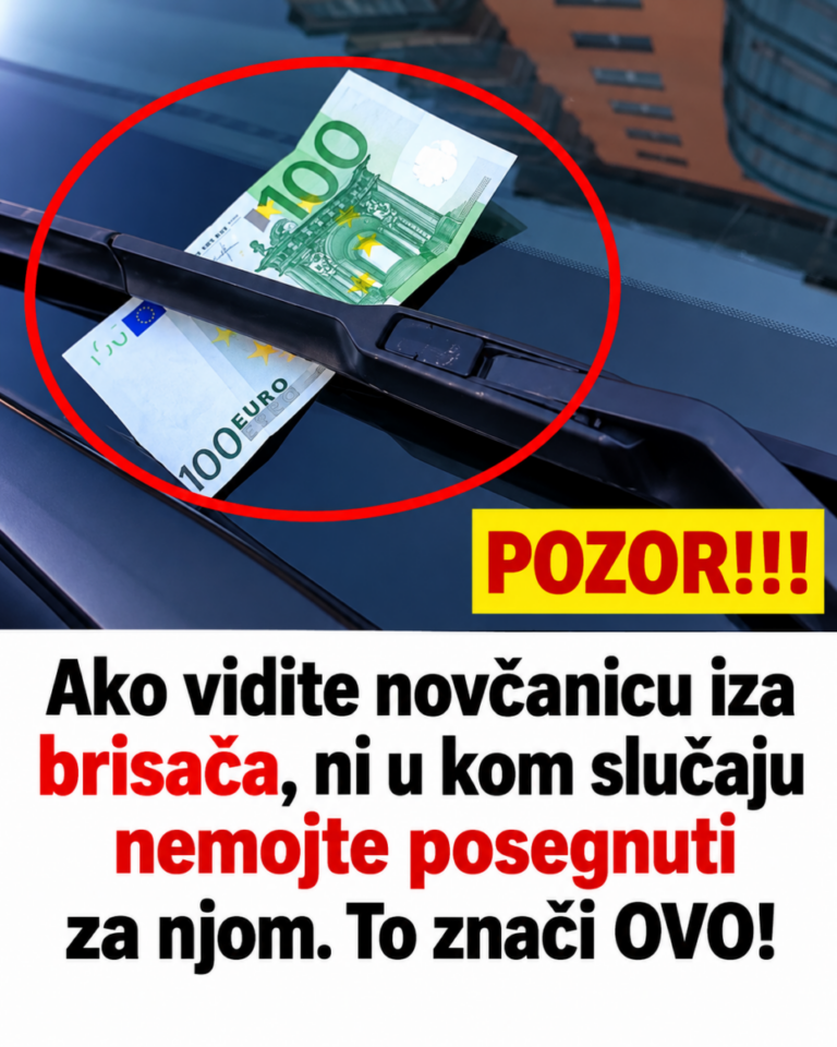 Ako vidite NOVČANICU iza brisača, ni u kom slučaju NEMOJTE POSEGNUTI ZA NJOM. To znači OVVO!