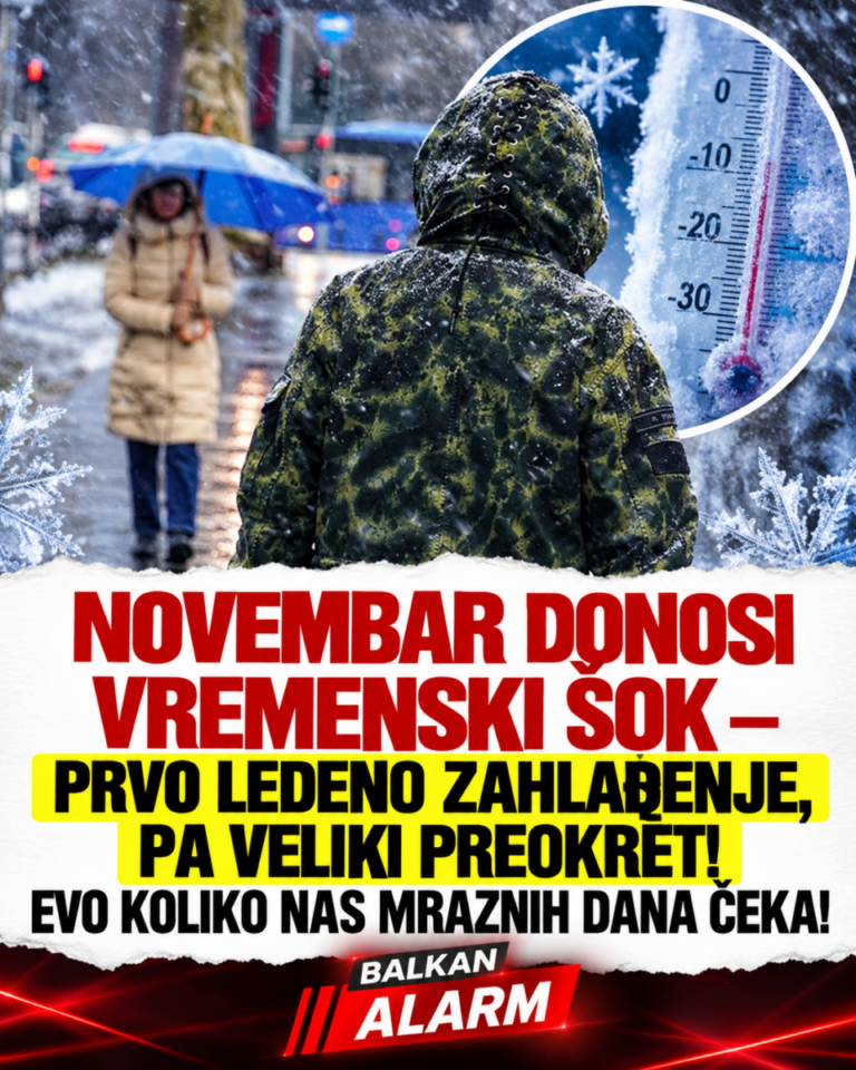 NOVEMBAR DONOSI VREMENSKI ŠOK – PRVO LEDENO ZAHLАĐENJE, PA VELIKI PREOKRET! EVO KOLIKO NAS MRAZNIH DANA ČEKA!