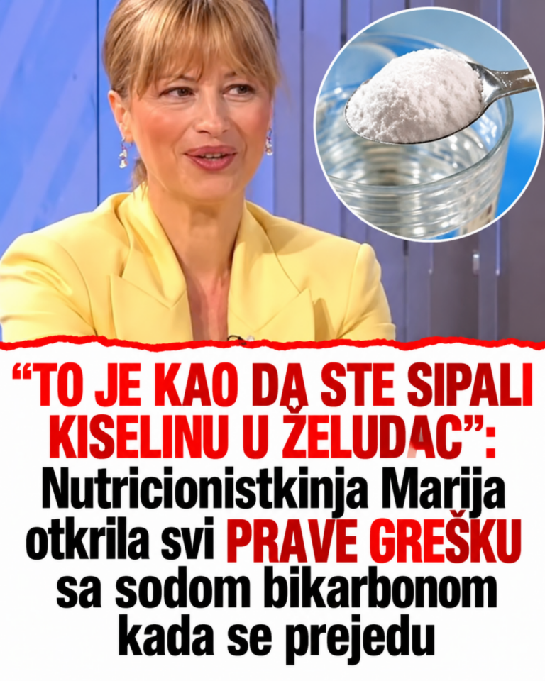 TO JE KAO DA STE SIPALI KISELINU U ŽELUDAC”: Nutricionistkinja Marija otkrila svi PRAVE GREŠKU sa sodom bikarbonom kada se prejedu