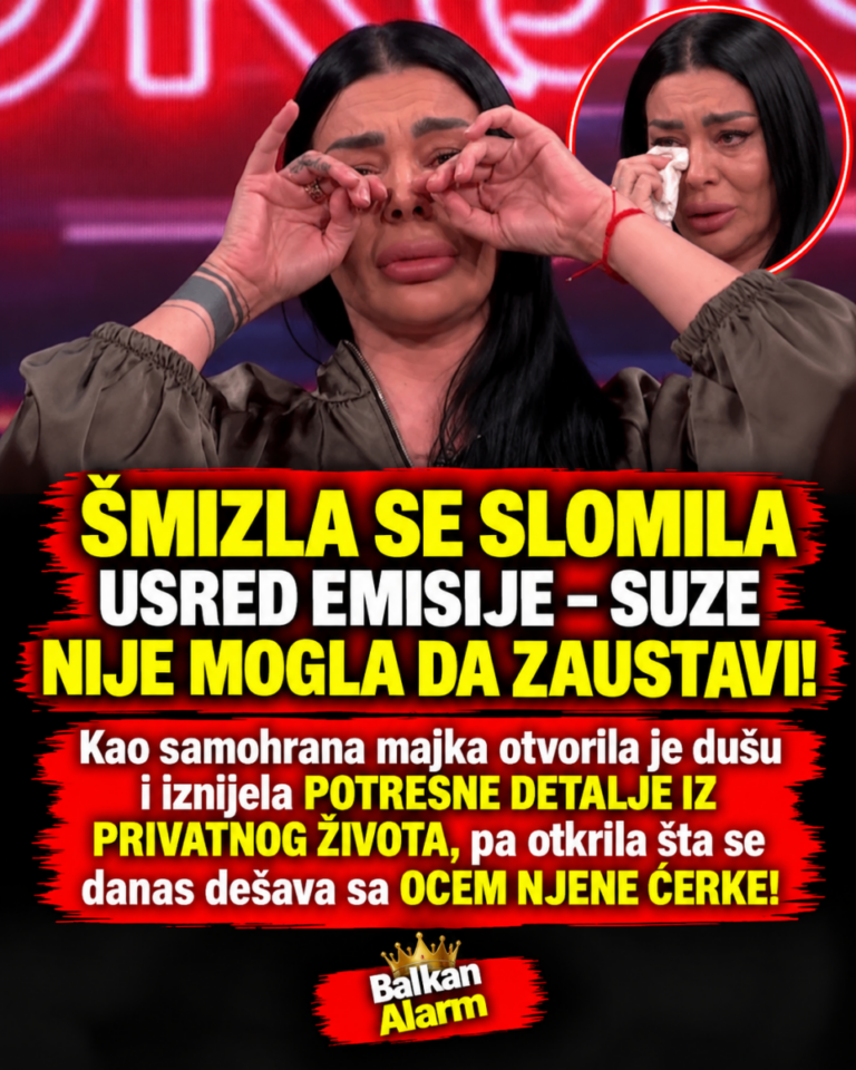 ŠMIZLA SE SLOMILA USRED EMISIJE – SUZE NIJE MOGLA DA ZAUSTAVI! Kao samohrana majka otvorila je dušu i iznijela POTRESNE DETALJE IZ PRIVATNOG ŽIVOTA, pa otkrila šta se danas dešava sa OCEM NJENE ĆERKE!