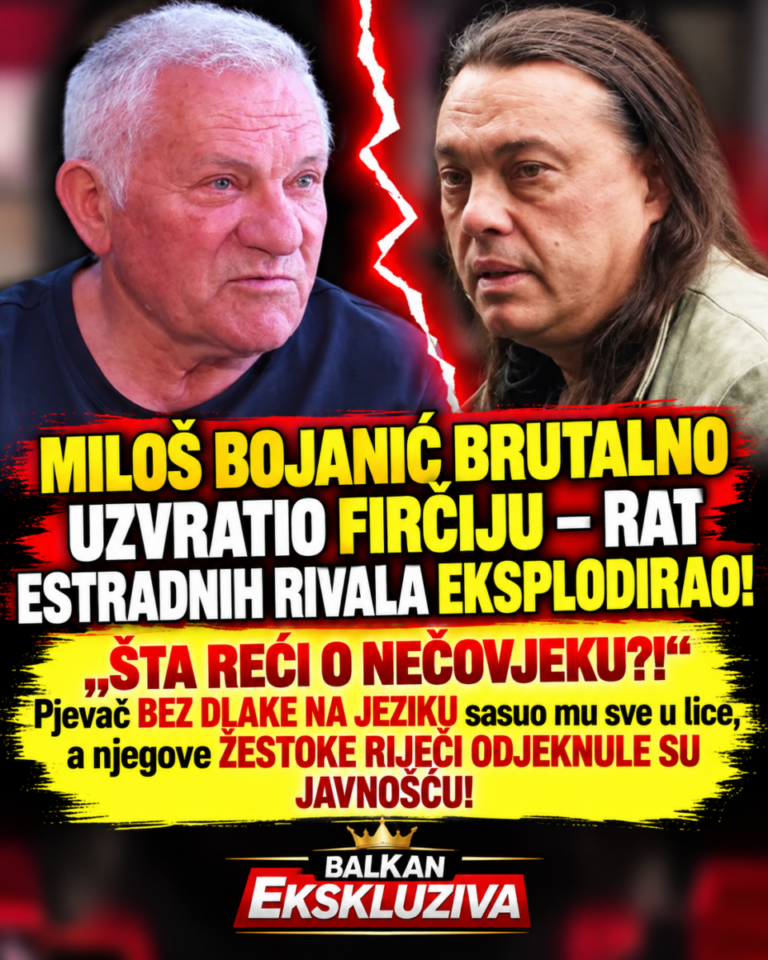 MILOŠ BOJANIĆ BRUTALNO UZVRATIO FIRČIJU – RAT ESTRADNIH RIVALA EKSPLODIRAO! „ŠTA REĆI O NEČOVJEKU?!“ Pjevač BEZ DLAKE NA JEZIKU sasuo mu sve u lice, a njegove ŽESTOKE RIJEČI ODJEKNULE SU JAVNOŠĆU!
