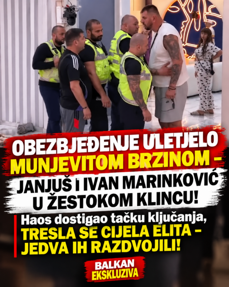 OBEZBJEĐENJE ULETJELO MUNJEVITOM BRZINOM – JANJUŠ I IVAN MARINKOVIĆ U ŽESTOKOM KLINČU! Haos dostigao tačku ključanja, TRESLA SE CIJELA ELITA – JEDVA IH RAZDVOJILI!