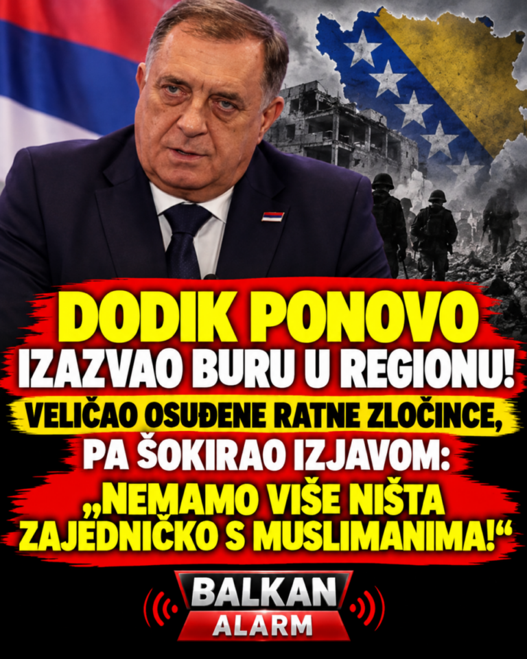 DODIK PONOVO IZAZVAO BURU U REGIONU! VELIČAO OSUĐENE RATNE ZLOČINCE, PA ŠOKIRAO IZJAVOM: „NEMAMO VIŠE NIŠTA ZAJEDNIČKO S MUSLIMANIMA!“