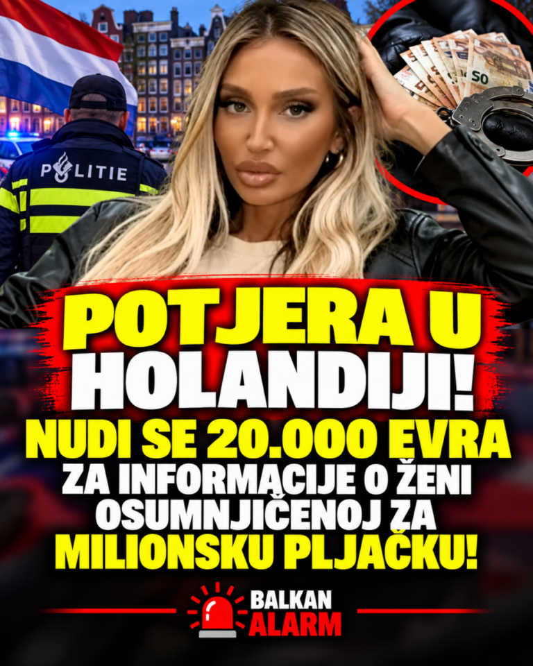 POTJERA U HOLANDIJI! NUDI SE 20.000 EVRA ZA INFORMACIJE O ŽENI OSUMNJIČENOJ ZA MILIONSKU PLJAČKU!