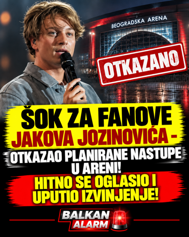 ŠOK ZA FANOVE JAKOVA JOZINOVIĆA – OTKAZAO PLANIRANE NASTUPE U ARENI! HITNO SE OGLASIO I UPUTIO IZVINJENJE!