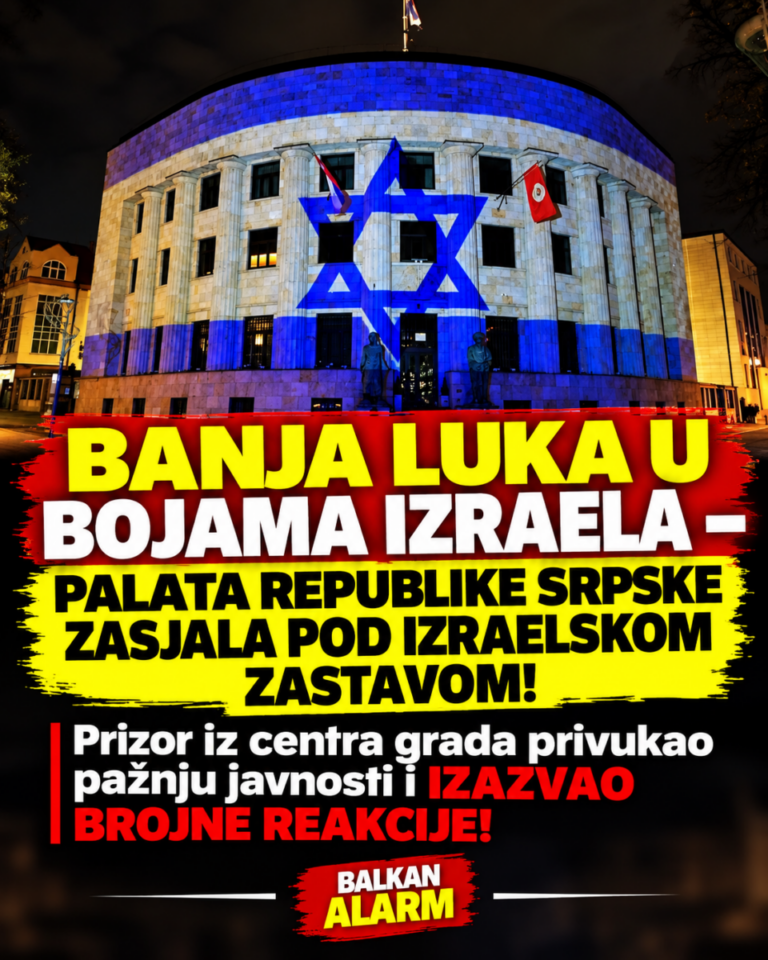BANJA LUKA U BOJAMA IZRAELA – PALATA REPUBLIKE SRPSKE ZASJALA POD IZRAELSKOM ZASTAVOM! Prizor iz centra grada privukao pažnju javnosti i IZAZVAO BROJNE REAKCIJE!