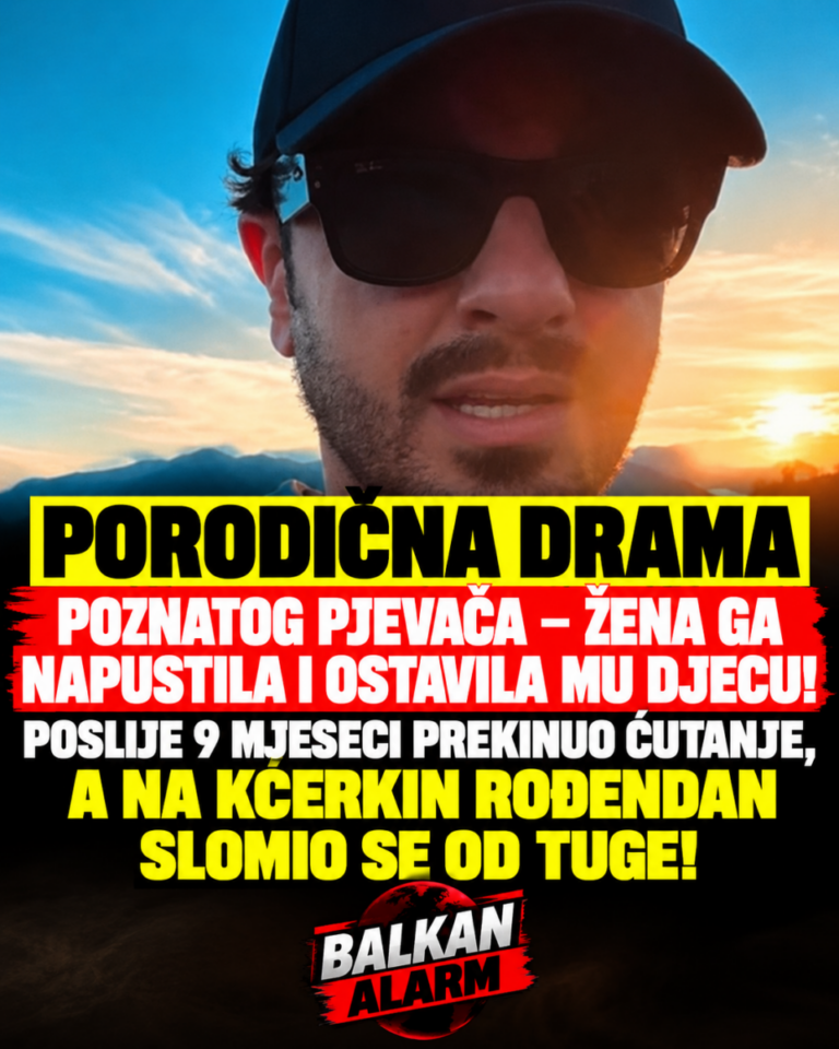 PORODIČNA DRAMA POZNATOG PJEVAČA – ŽENA GA NAPUSTILA I OSTAVILA MU DJECU! POSLIJE 9 MJESECI PREKINUO ĆUTANJE, A NA KĆERKIN ROĐENDAN SLOMIO SE OD TUGE!