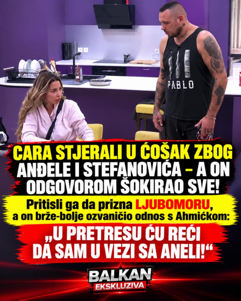 CARA STJERALI U ĆOŠAK ZBOG ANĐELE I STEFANOVIĆA – A ON ODGOVOROM ŠOKIRAO SVE! Pritisli ga da prizna LJUBOMORU, a on brže-bolje ozvaničio odnos s Ahmićkom: „U PRETRESU ĆU REĆI DA SAM U VEZI SA ANELI!“