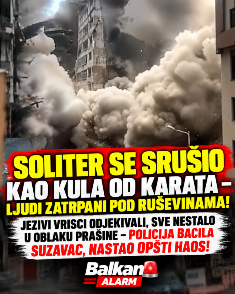 SOLITER SE SRUŠIO KAO KULA OD KARATA – LJUDI ZATRPANI POD RUŠEVINAMA! JEZIVI VRISCI ODJEKIVALI, SVE NESTALO U OBLAKU PRAŠINE – POLICIJA BACILA SUZAVAC, NASTAO OPŠTI HAOS!