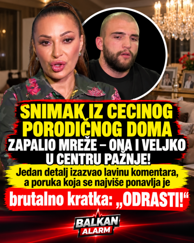 SNIMAK IZ CECINOG PORODIČNOG DOMA ZAPALIO MREŽE – ONA I VELJKO U CENTRU PAŽNJE! Jedan detalj izazvao lavinu komentara, a poruka koja se najviše ponavlja je brutalno kratka: „ODRASTI!“