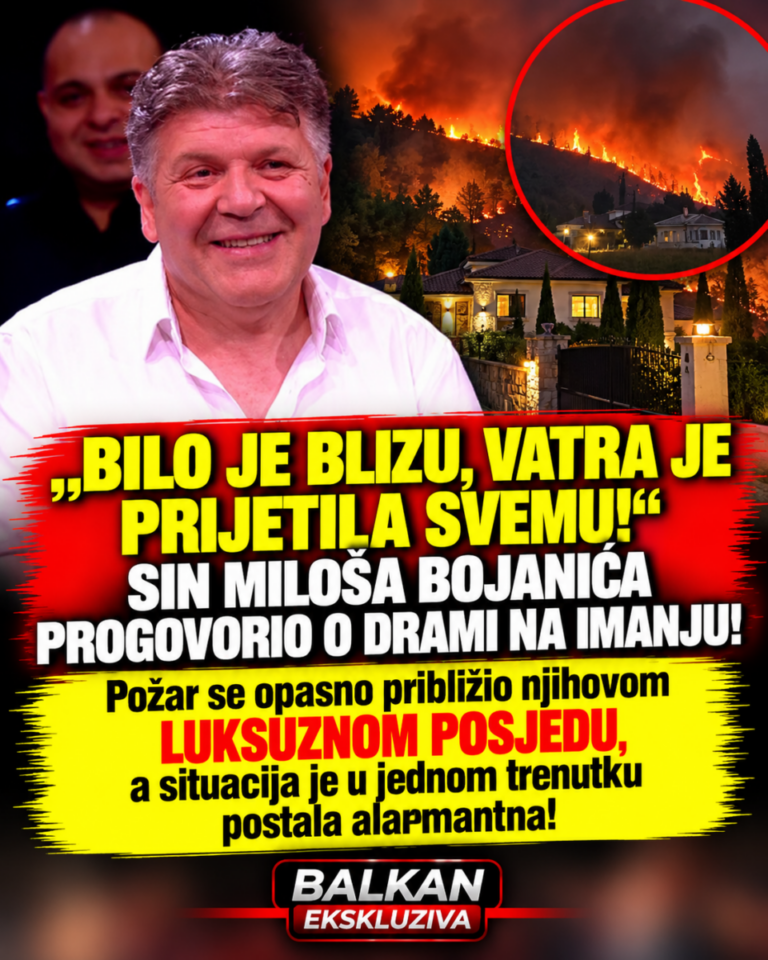 „BILO JE BLIZU, VATRA JE PRIJETILA SVEMU!“ SIN MILOŠA BOJANIĆA PROGOVORIO O DRAMI NA IMANJU! Požar se opasno približio njihovom LUKSUZNOM POSJEDU, a situacija je u jednom trenutku postala alarmantna!